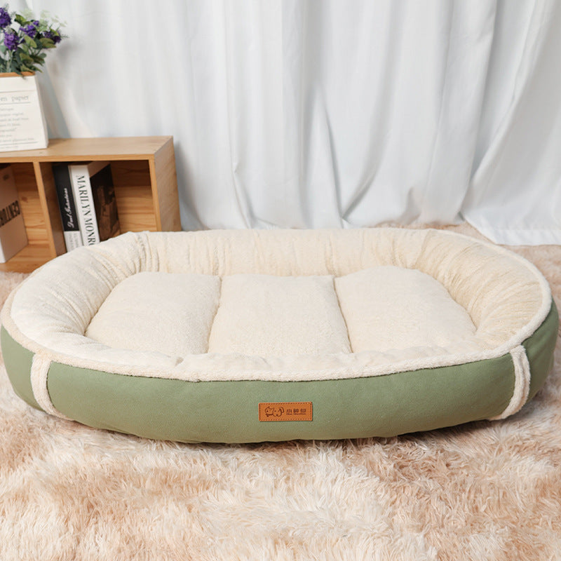 Discover the Comfort of the Pet Linen Round Nest Non-slip Bed